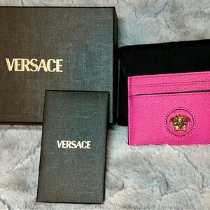 Versace Bright Pink Card Case/Wallet/Accessory - NEW & All inclusive